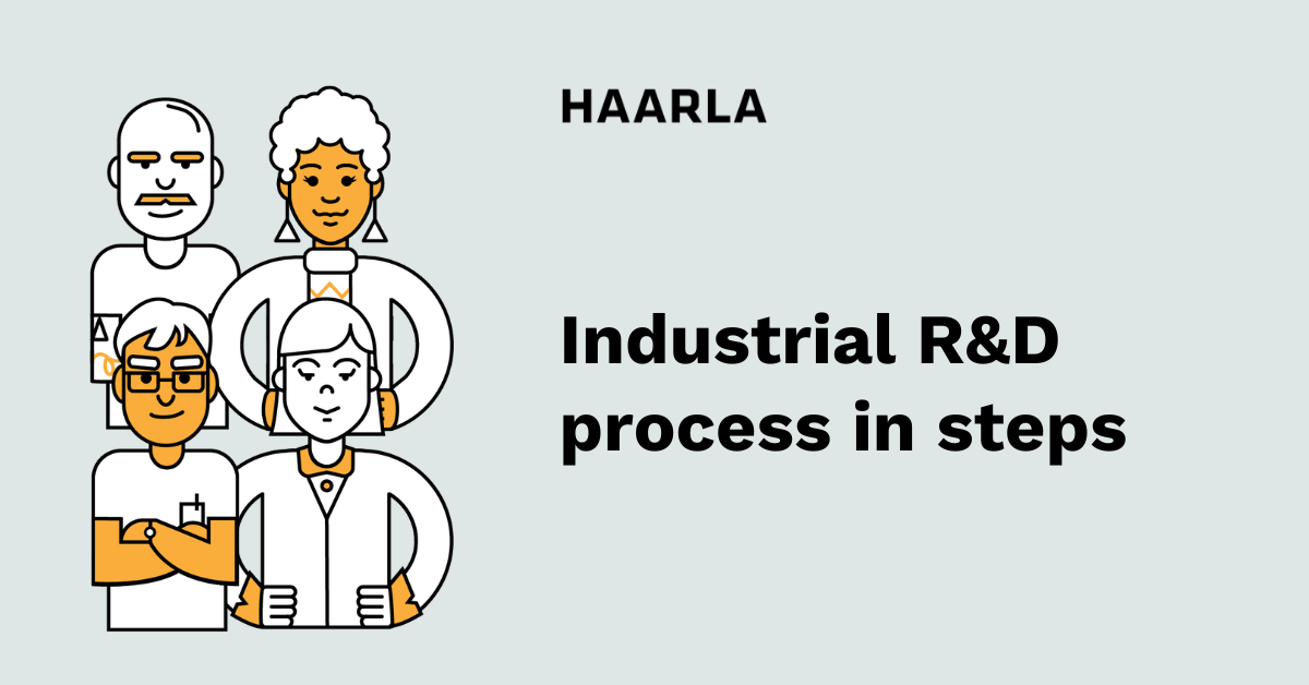 Industrial R&D – process in steps.
