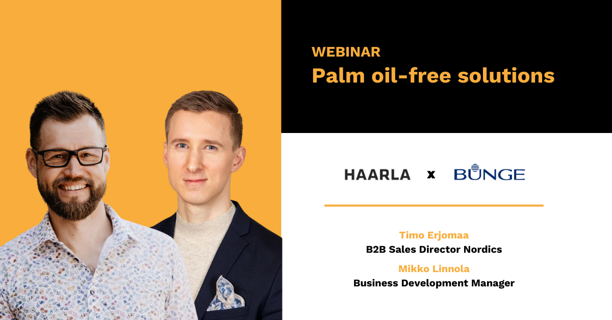 Haarla x Bunge webinar: Palm oil-free solutions